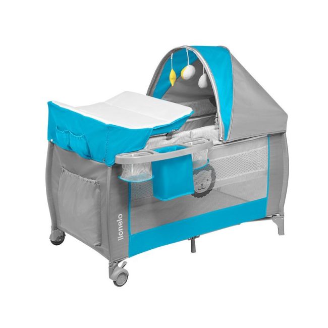 Lionelo - Patut pliant Sven Plus, Sky Blue - BYNLO-Sven Plus_Sky_Blue