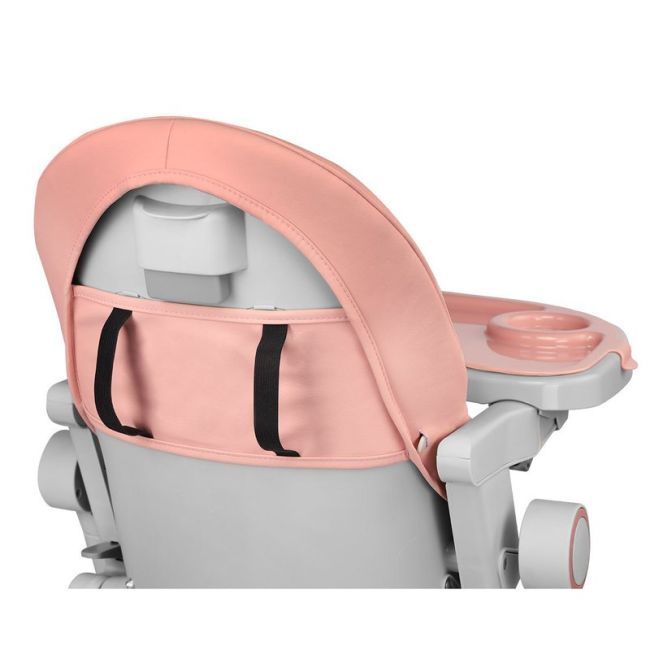 Lionelo - Scaun de masa Reglabil Cora Bubblegum Pliabil din Metal, Plastic, Bumbac, Roz BYNLO-CORA_BUBBLEGUM