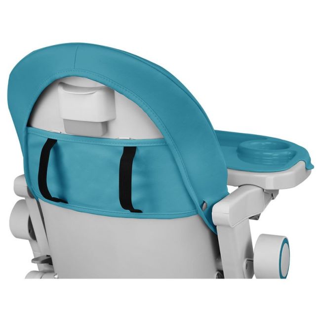 Lionelo - Scaun de masa Reglabil Cora Ocean Pliabil din Metal, Plastic, Bumbac, Albastru BYNLO-CORA_OCEAN