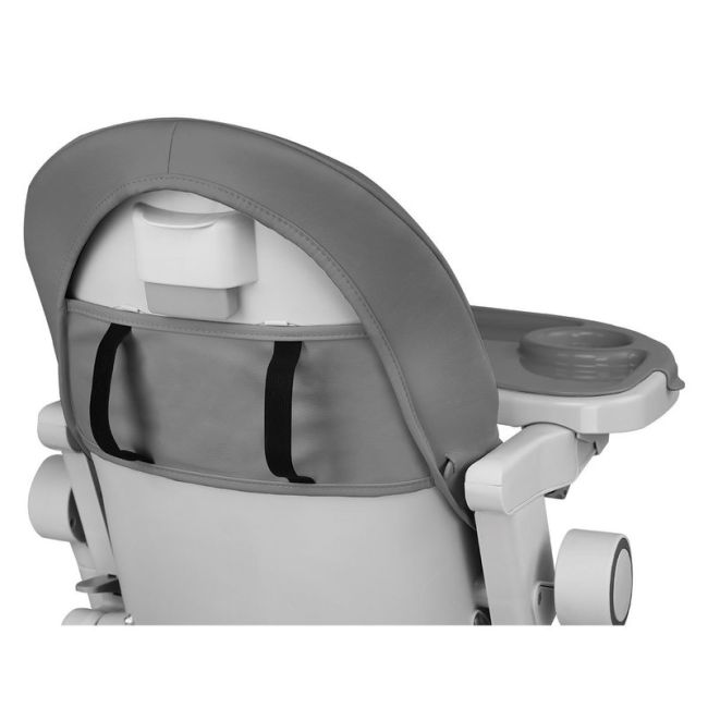 Lionelo - Scaun de masa Reglabil Cora Stone Pliabil din Metal, Plastic, Bumbac, Gri BYNLO-CORA_STONE