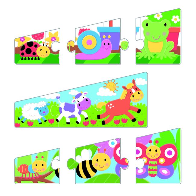 Set 6 puzzle - animalute jucause (3 piese)