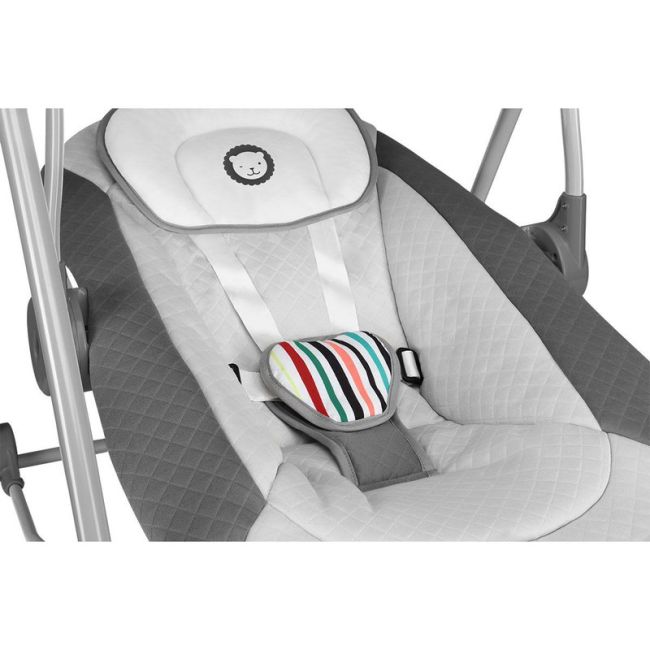 Lionelo - Fotoliu balansoar Otto Cozy Pliabil, Cu melodii, Cu leganare, 57x55 cm, Gri BYNLO-OTTO_COZY_GREY