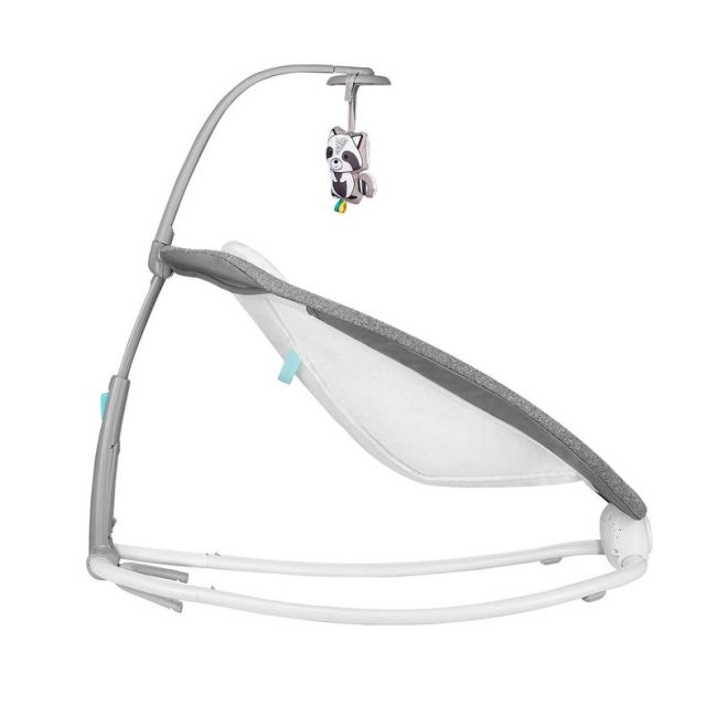 Lionelo - Fotoliu balansoar Pascal Scandi Pliabil, Cu melodii, 80x49 cm, Gri BYNLO-PASCAL_GREY_SCANDI