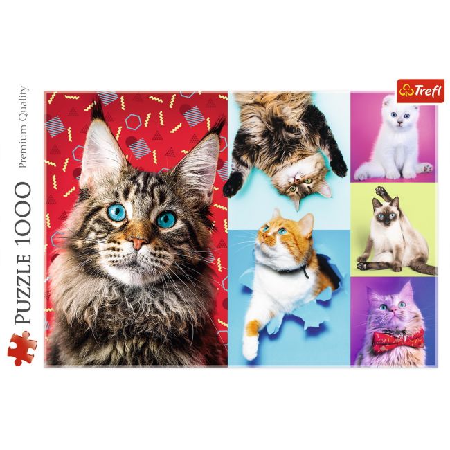 PUZZLE TREFL 1000 PISICUTE FERICITE VIV10591