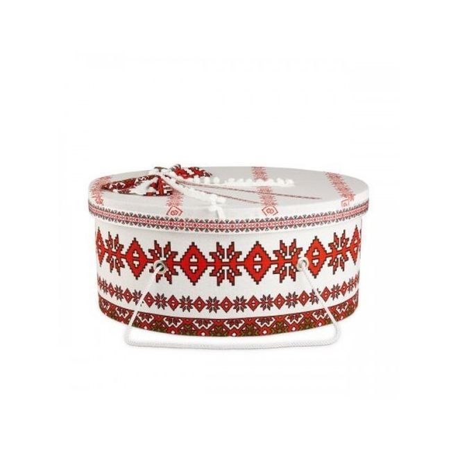 Cutie trusou traditional alb rosu pentru fetita NK-TR-001-C NKO1350