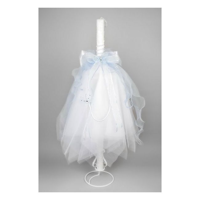 Lumanare botez fluture bleu LB002B