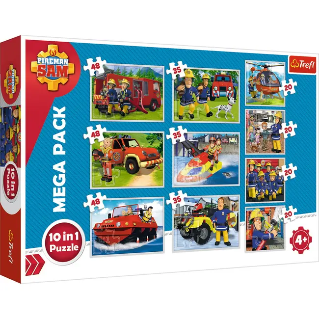 PUZZLE TREFL 10IN1 ECHIPA POMPIERULUI SAM VIV90356