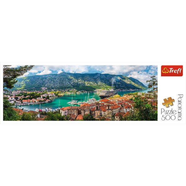 PUZZLE TREFL 500 PANORAMA ORASUL KOTOR MUNTENEGRU VIV29506
