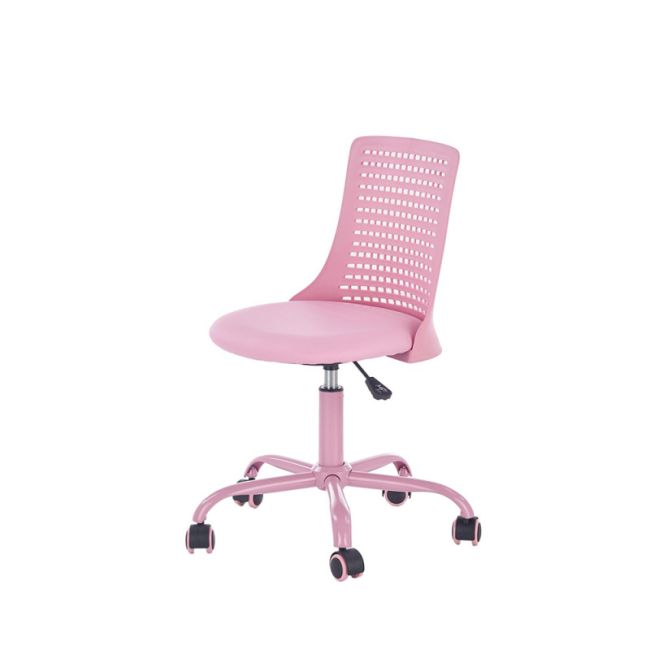 Scaun birou copii din polipropilena hm pure, piele ecologica, baza vopsita, inaltime reglabila, rotire 360 ˚, 80 kg, roz drm8674