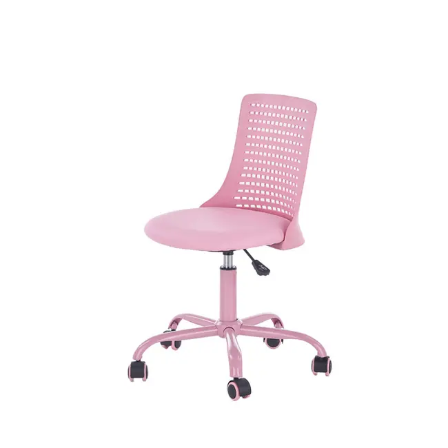 Scaun birou copii din polipropilena hm pure, piele ecologica, baza vopsita, inaltime reglabila, rotire 360 ˚, 80 kg, roz drm8674