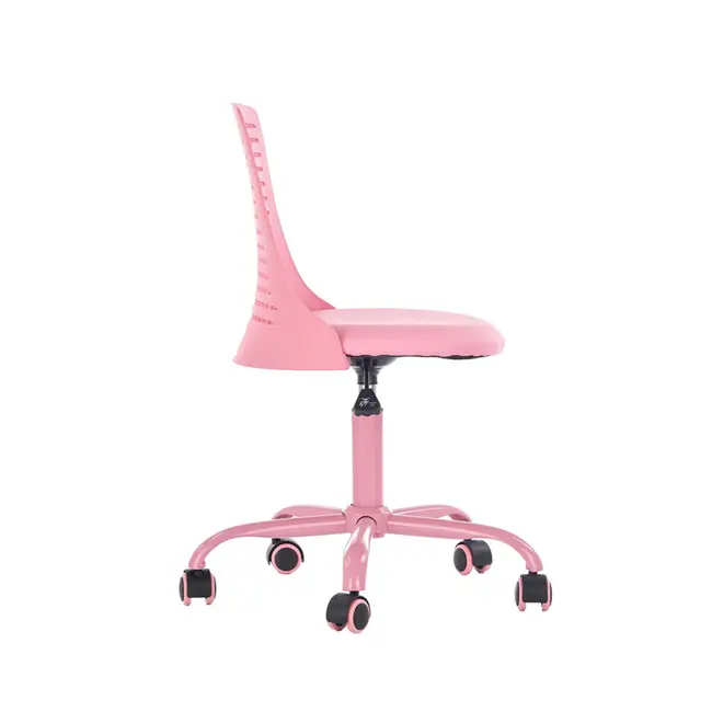 Scaun birou copii din polipropilena hm pure, piele ecologica, baza vopsita, inaltime reglabila, rotire 360 ˚, 80 kg, roz drm8674