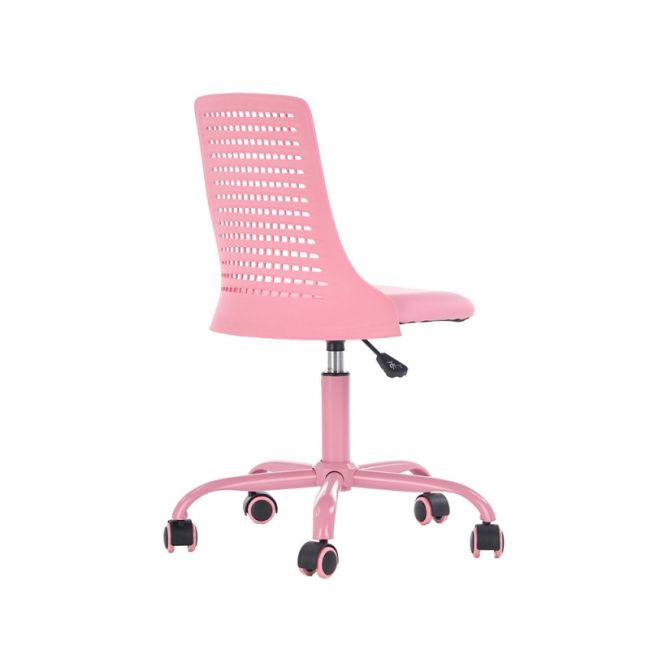 Scaun birou copii din polipropilena hm pure, piele ecologica, baza vopsita, inaltime reglabila, rotire 360 ˚, 80 kg, roz drm8674