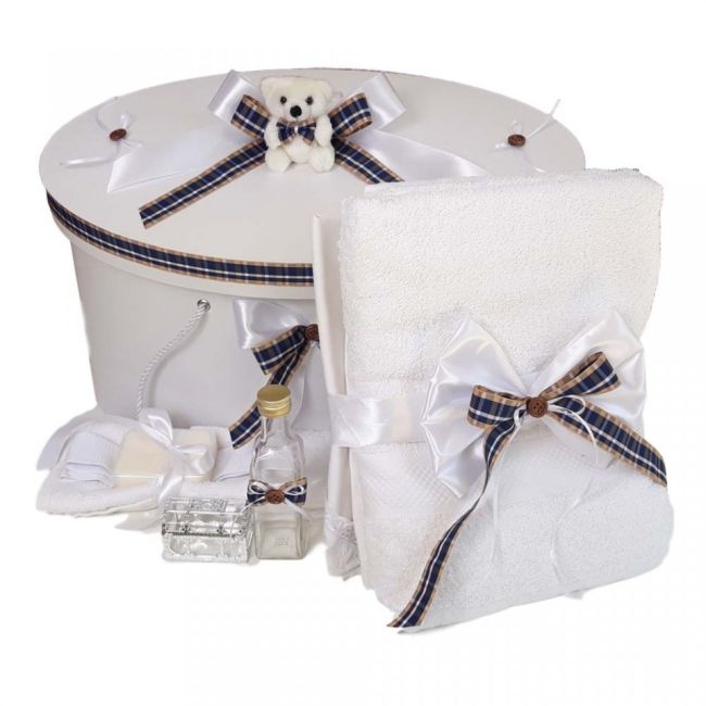 Set trusou botez si cutie trusou, Ursulet, Carouri Denikos® 26 NKO1625