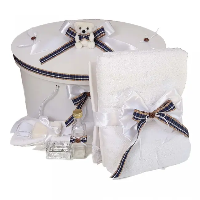 Set trusou botez si cutie trusou, Ursulet, Carouri Denikos&reg; 26 NKO1625