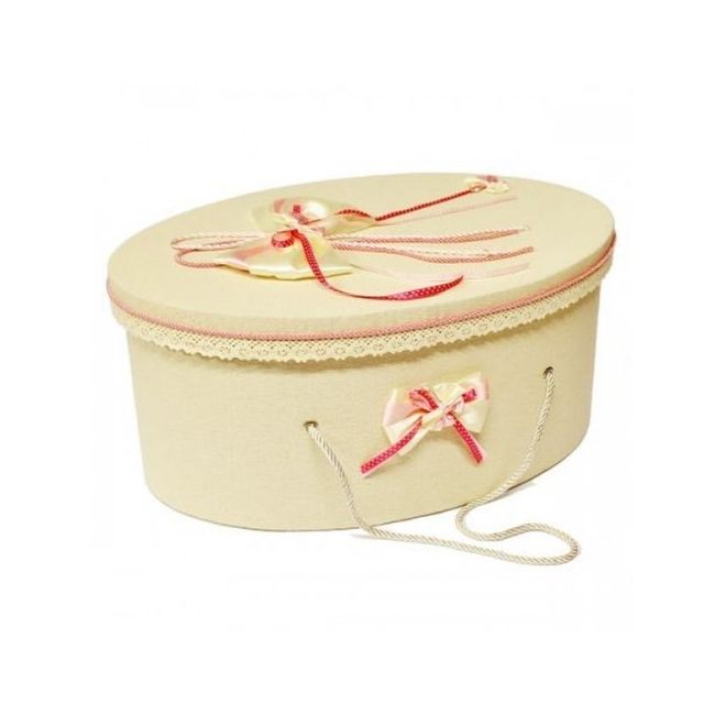 Trusou de botez si cutie decorata cu fluturasi si fundite roz pentru fete LG205-1 NKO1359
