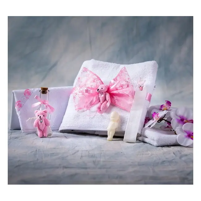 Trusou botez ursuleti roz pentru Fete NK013 NKO974