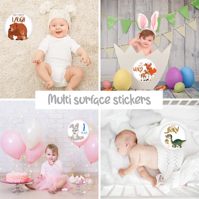 Set Stickere pentru Fotografii de bebelusi My First Baby Milestone Stickers Unisex 15 cm
