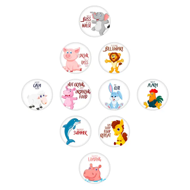 Set Stickere pentru Fotografii copii Funny Animals Baby Milestone Stickers Unisex 15 cm - pentru fotografii memorabile