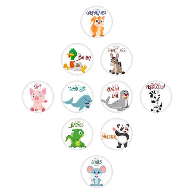 Set Stickere pentru Fotografii copii Funny Animals Baby Milestone Stickers Unisex 15 cm - pentru fotografii memorabile
