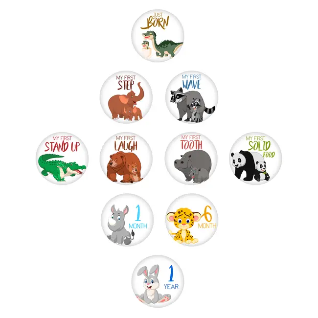 Set Stickere pentru Fotografii de bebelusi My First Baby Milestone Stickers Unisex 15 cm