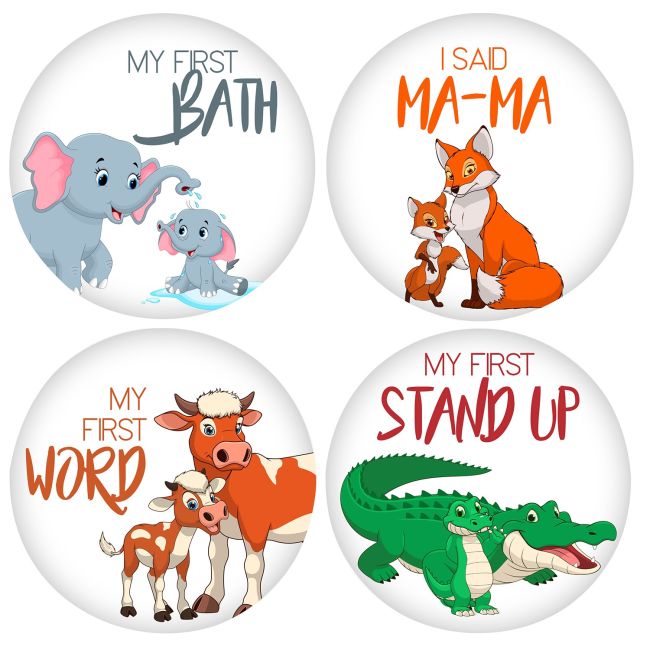 Set Stickere pentru Fotografii de bebelusi My First Baby Milestone Stickers Unisex 15 cm