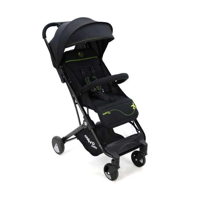 Carucior de calatorie troller ultracompact Asalvo FLIGHT -TRAVEL+ Black/Green - 18571