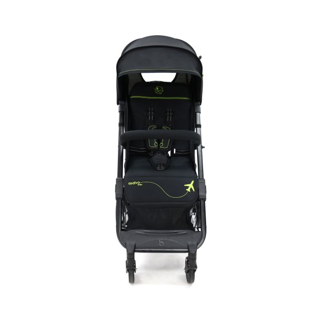 Carucior de calatorie troller ultracompact Asalvo FLIGHT -TRAVEL+ Black/Green - 18571