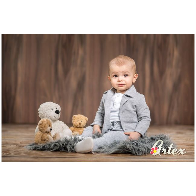 Costum pentru bebelusi - Set complet Grey Perfect (Marime Disponibila: 9-12 luni (Marimea 20 incaltaminte)) Art029bbc-gri
