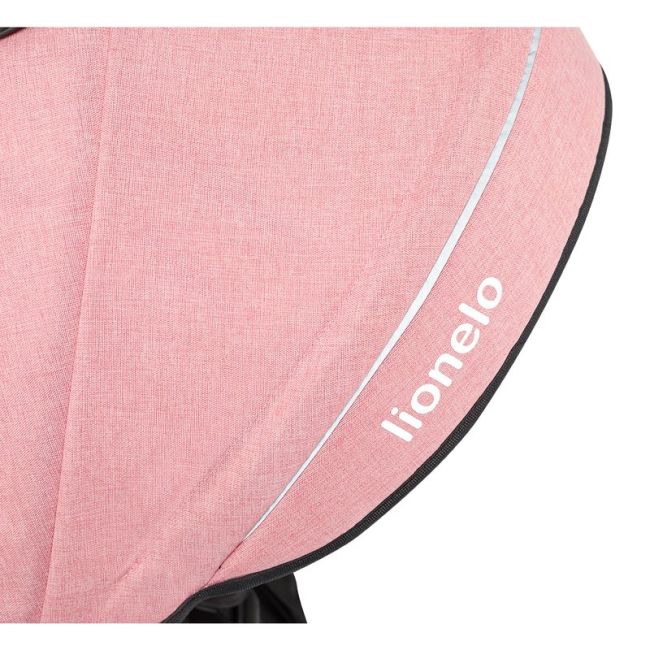 Lionelo - Tricicleta Tris Candy Mecanism de pedalare libera, Suport picioare, Control al directiei, Scaun reversibil, Rotire 360 grade, Pliabila, Roz/Gri BYNLO-TRISCANDY_ROSE/GREY