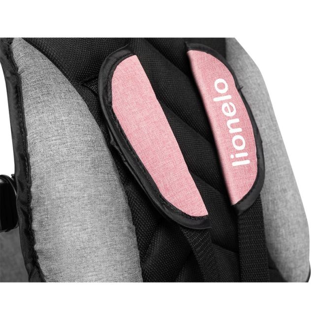 Lionelo - Tricicleta Tris Candy Mecanism de pedalare libera, Suport picioare, Control al directiei, Scaun reversibil, Rotire 360 grade, Pliabila, Roz/Gri BYNLO-TRISCANDY_ROSE/GREY