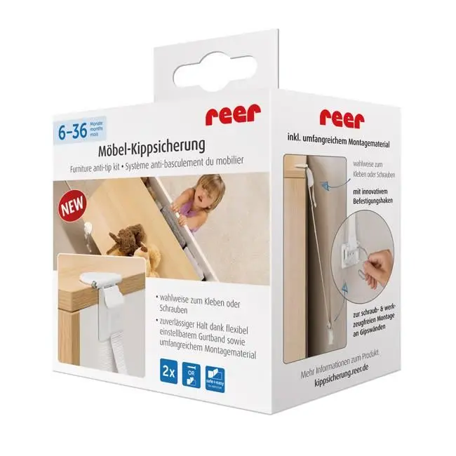Set fixare anti-inclinare mobilier REER 73020