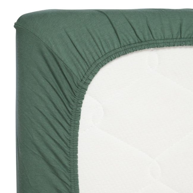 Cearsaf din bambus cu elastic 60 x 120 cm aspen green tnatm-hl600-530