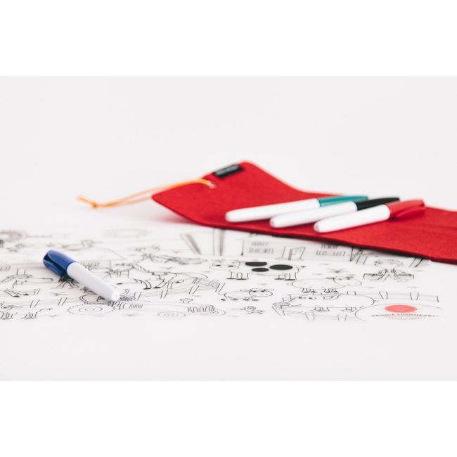 Set complet pentru desen cu plansa refolosibila din silicon zoo tna0406