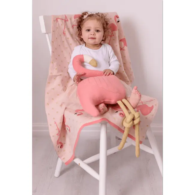 Perna decor flamigo roz/auriu tnabg046