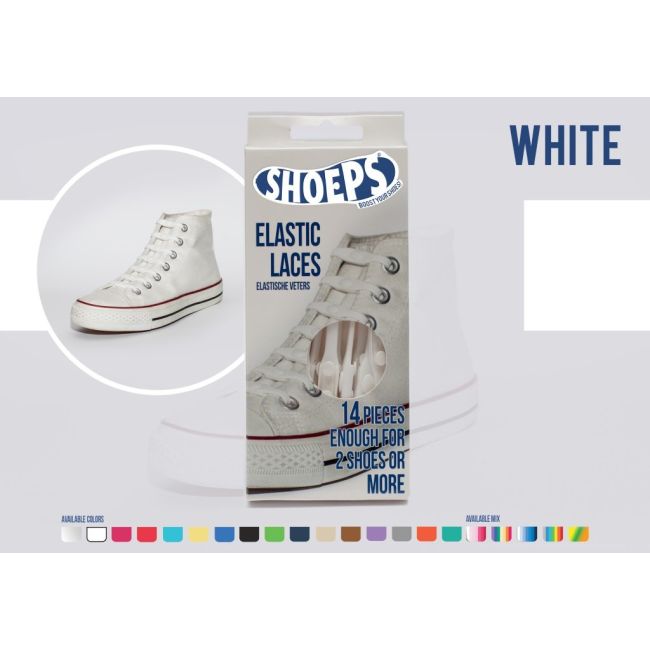 Sireturi elastice albe 14 buc tnash0392