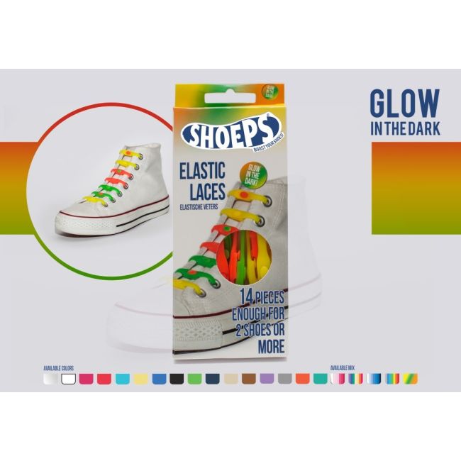 Sireturi elastice glow in the dark 14 buc tnash0583