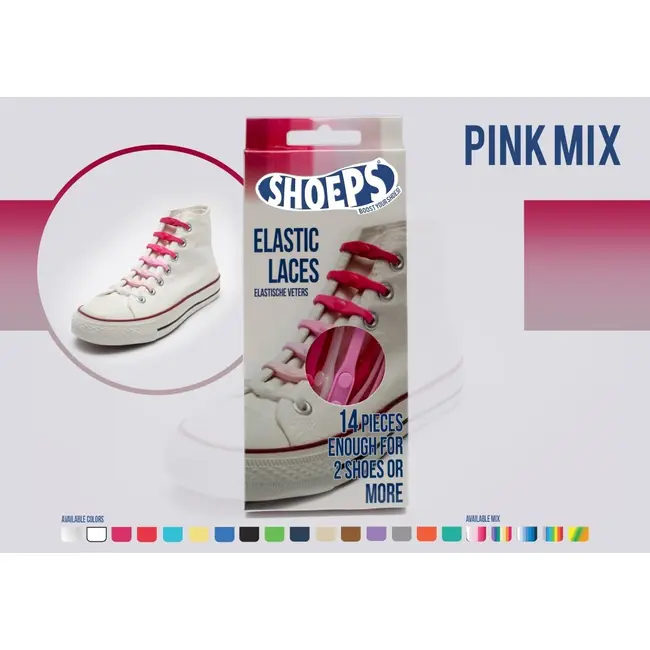 Sireturi elastice mix roz 14 buc tnash0613