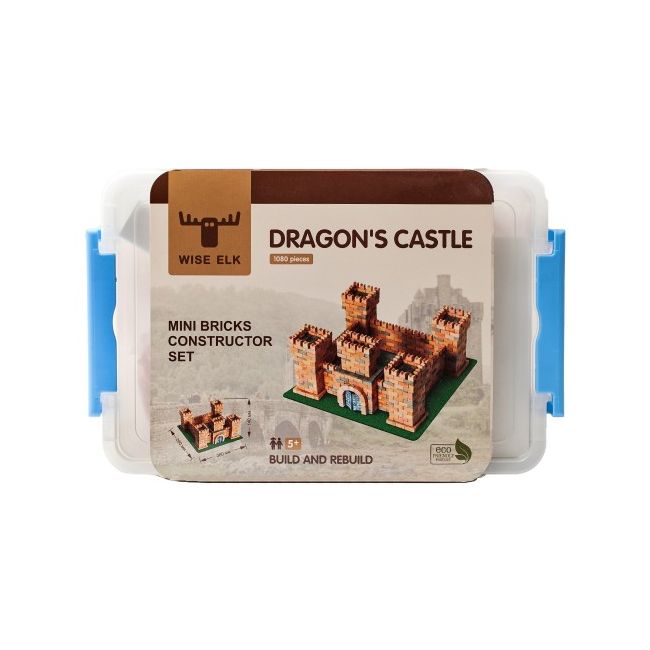 Kit constructie caramizi Wise Elk Castelul Dragonilor 1080 piese reutilizabile - SOLWS7038