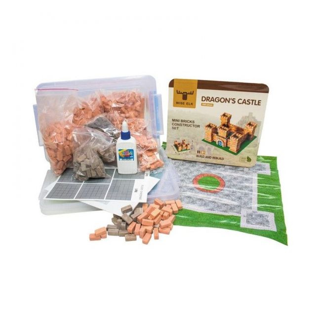 Kit constructie caramizi Wise Elk Castelul Dragonilor 1080 piese reutilizabile - SOLWS7038