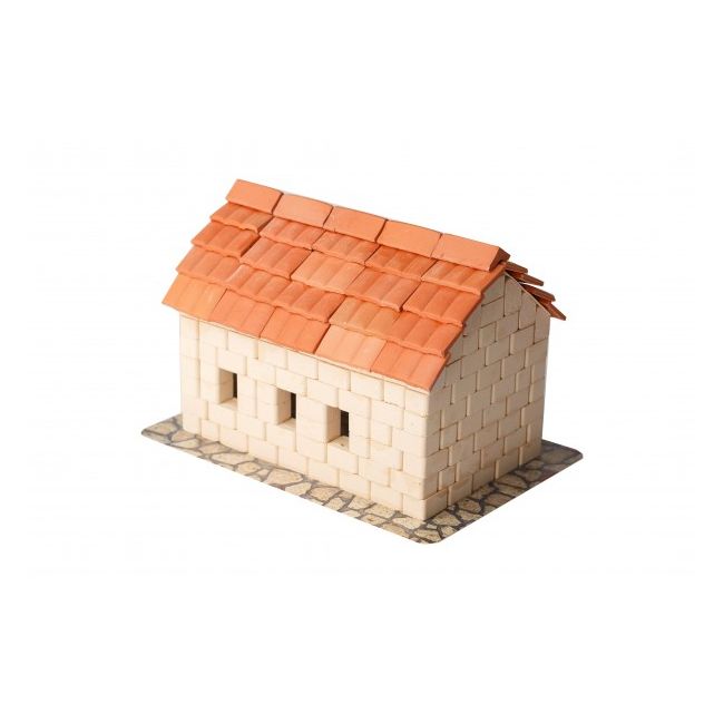 Kit constructie caramizi Wise Elk Casuta acoperis tigla 315 piese reutilizabile - SOLWS7028