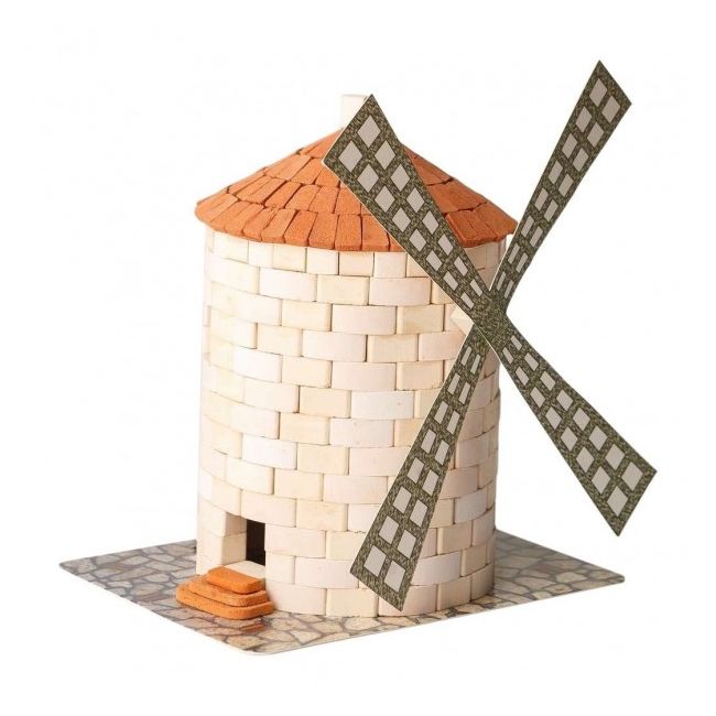 Kit constructie caramizi Wise Moara de vant 430 piese reutilizabile - SOLWS7018