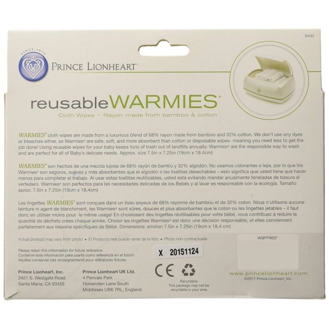 Set prosopele refolosibile bambus si bumbac warmies tna9400