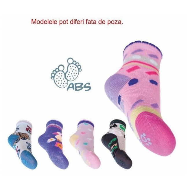 Sosete antiderapante cu silicon pentru fetite - Diverse Modele - SK-06C-s2.Marimea 22