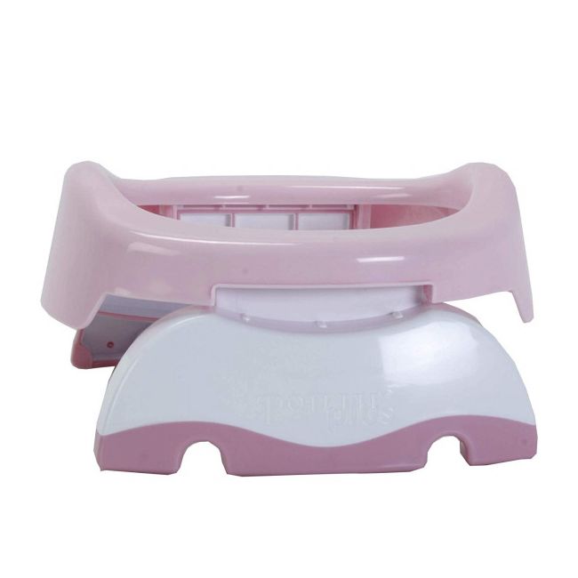 2 in 1 Potette Plus - olita portabila si reductor culoarea roz + alb - KDC7487666