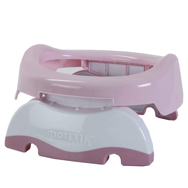 2 in 1 Potette Plus - olita portabila si reductor culoarea roz + alb - KDC7487666