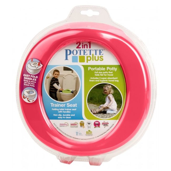 2 in 1 Potette Plus - olita portabila si reductor culoarea roz - KDC7487489