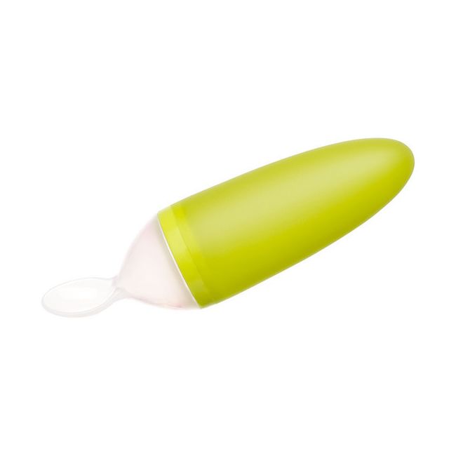 PACHET PROMO - PULP - dispozitiv de hranire din silicon culoare albastru+verde + Lingurita SQUIRT cu rezervor culoare verde - KDC7487635