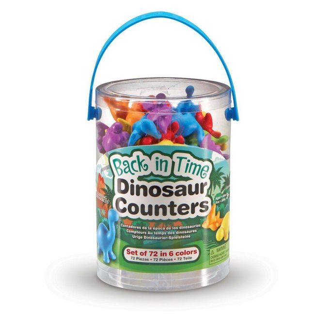 Set pentru sortat si numarat - dinozauri jucausi (72 piese)