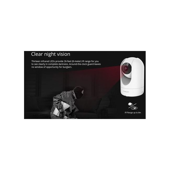 Foscam R2M Camera IP wireless, 1080P, Pan/Tilt, Infrarosu, Audio, P2P, pentru interior - CDN00031