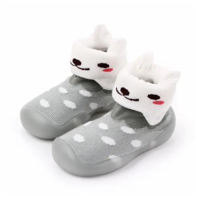 Mocasini gri cu talpa de silicon antiderapanta - Kitty MDd2365-3-MOC4